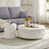 Streamdale Furniture Streamdale 35" Fiberglass Round Coffee Table - Vintage Style, Modern Design