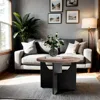 Streamdale Furniture Streamdale 35 Inch Modern Retro Round Coffee Table For Living Room And Bedroom