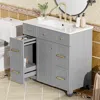 Streamdale Furniture Streamdale 36" Bathroom Vanity W/ Ceramic Sink & Hairdryer Drawer