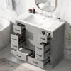 Streamdale Furniture Streamdale 36" Bathroom Vanity With Sink And Six Drawers