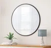 Streamdale Furniture Streamdale 36" Black Circular Mirror For Bathroom & Bedroom Decor