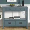 Streamdale Furniture Streamdale 36" Farmhouse Pine Wood Console Table Entry Sofa Table With 4
