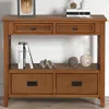 Streamdale Furniture Streamdale 36" Farmhouse Pine Wood Console Table Entry Sofa Table With 4