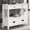 Streamdale Furniture Streamdale 36" Farmhouse Pine Wood Console Table Entry Sofa Table With 4