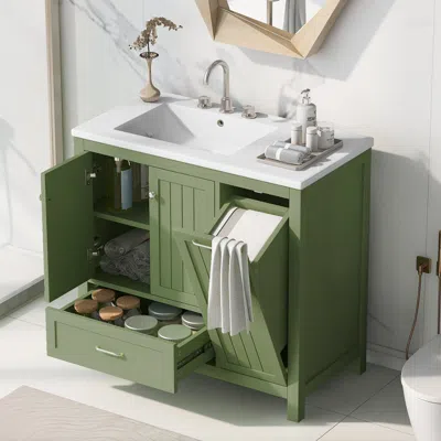 Streamdale Furniture Streamdale 36" Modern Farmhouse Bathroom Vanity