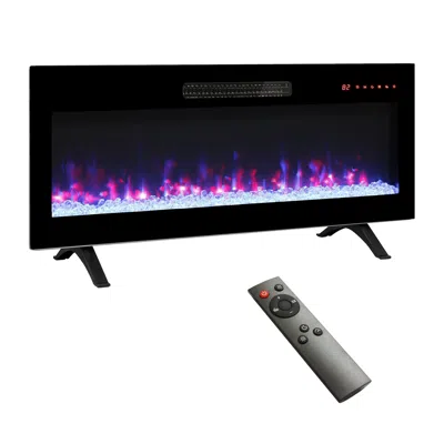 Streamdale Furniture Streamdale 36" Recessed Electric Fireplace With Remote & Multi-color Flame