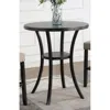 Streamdale Furniture Streamdale 36" Round Espresso Finish Bar Table Nail Head Trim