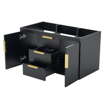 Streamdale Furniture Streamdale 36" Wall-mounted Bathroom Cabinet With Drawers