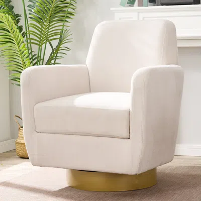 Streamdale Furniture Streamdale 360 Ergonomic Armchair For Living Room And Bedroom In White