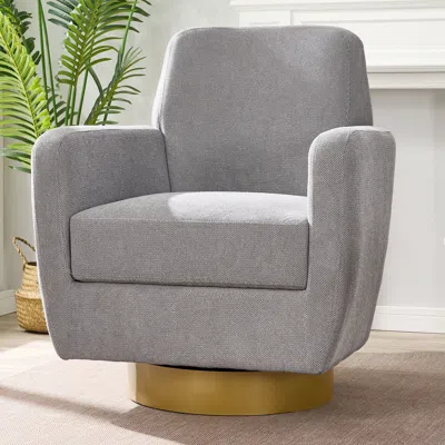 Streamdale Furniture Streamdale 360 Ergonomic Fabric Armchair For Living Room Or Bedroom In Gray