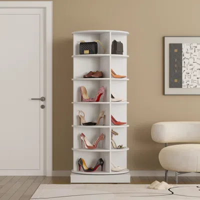 Streamdale Furniture Streamdale 360 Rotating Shoe Cabinet 6 Layers