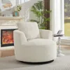 Streamdale Furniture Streamdale 360 Swivel Accent Chair - Modern Comfort For Home & Office In White