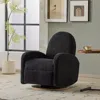 Streamdale Furniture Streamdale 360 Swivel And Glider Recliner Chair-black In Black