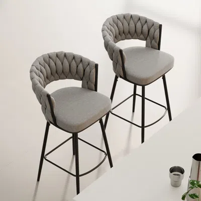 Streamdale Furniture Streamdale 360 Swivel Bar Chairs (set Of 2) - Modern Kitchen Stools