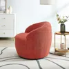 Streamdale Furniture Streamdale 360 Swivel Teddy Sherpa Barrel Chair, Coral