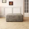 Streamdale Furniture Streamdale 37.40"sofa Ottoman, No Assembly Required,camel(plush Corduroy Fabric) In Gray