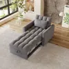 Streamdale Furniture Streamdale 38.2" Foldable Velvet Sofa Bed - Dark Gray