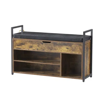 Streamdale Furniture Streamdale 39" Storage Bench With Cushion And Lift-top For Shoes, Entryway