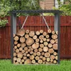 Streamdale Furniture Streamdale 3ft X 5ft Outdoor Meta Firewood Rack, Open Wood Shed For Firewood, Pellet, Or Lumber Stor