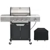 Streamdale Furniture Streamdale 4-burner Propane Gas Grill With Side Burner