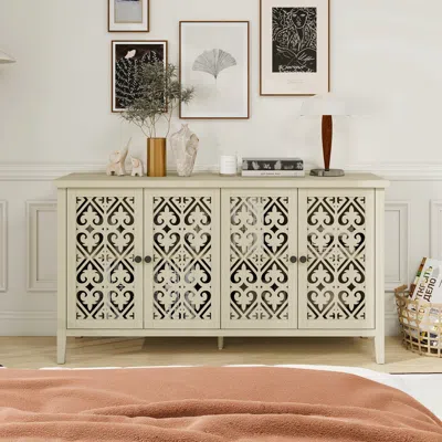 Streamdale Furniture Streamdale 4-door Hollow Cabinet - American Style