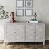Streamdale Furniture Streamdale 4-door Natural Wood Accent Cabinet For Multiple Rooms