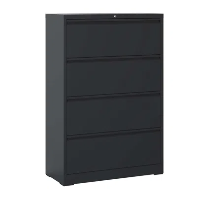 Streamdale Furniture Streamdale 4-drawer Lockable Filing Cabinet (black)