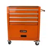 Streamdale Furniture Streamdale 4 Drawers Multifunctional Tool Cart With Wheels-orange