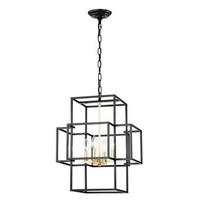 Streamdale Furniture Streamdale 4-light Tiered Pendant Farm-to-table Elegance