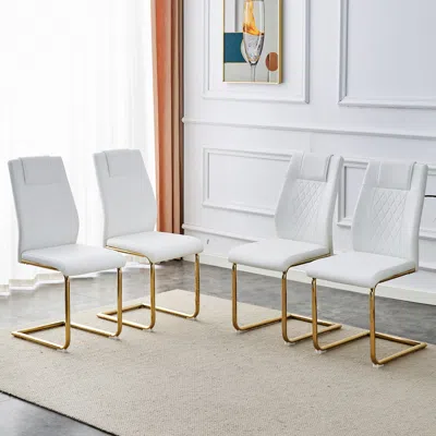 Streamdale Furniture Streamdale 6-piece Modern Golden Leg Dining Chairs