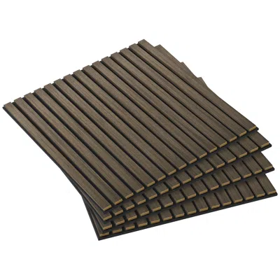 Streamdale Furniture Streamdale 4 Pack Acoustic Wood Panels, 24" X 24", Walnut