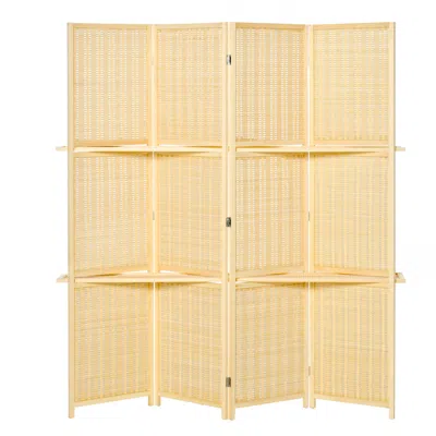 Streamdale Furniture Streamdale 4-panel Folding Room Divider In Neutral