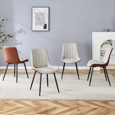 Streamdale Furniture Streamdale 4-piece Dining Chair Set With Extended Cushion