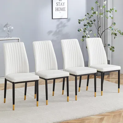 Streamdale Furniture Streamdale 4-piece Dining Chair Set With Sturdy Legs