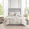 Streamdale Furniture Streamdale 4 Piece Embroidered Cotton Reversible Duvet Cover Set