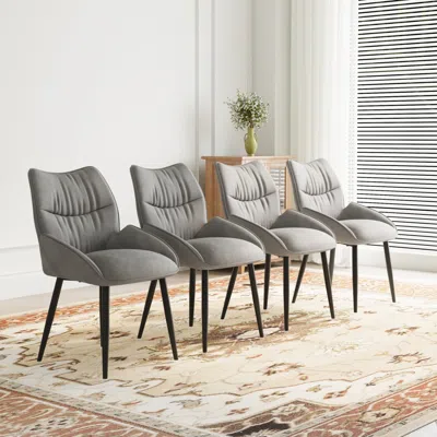 Streamdale Furniture Streamdale 4-piece Modern Dining Chair Set Stylish, Comfy, Durable