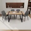 Streamdale Furniture Streamdale 4-piece Modern Dining Set 59" Mdf Table With Chairs