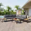 Streamdale Furniture Streamdale 4-piece Outdoor Patio Furniture Set With Waterproof Cushions (gray)