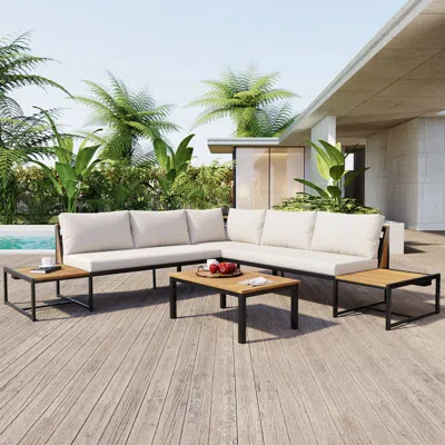 Streamdale Furniture Streamdale 4-piece Patio Furniture Set With Waterproof Cushions (beige)