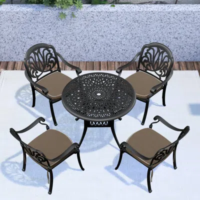 Streamdale Furniture Streamdale 4-piece Patio Table & Chair Set With Cushions