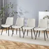 Streamdale Furniture Streamdale 4-piece Pu Dining Chair Extender Cushion Set, Ergonomic And Stylish