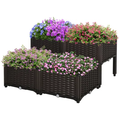 Streamdale Furniture Streamdale 4 Piece Raised Garden Bed With Legs