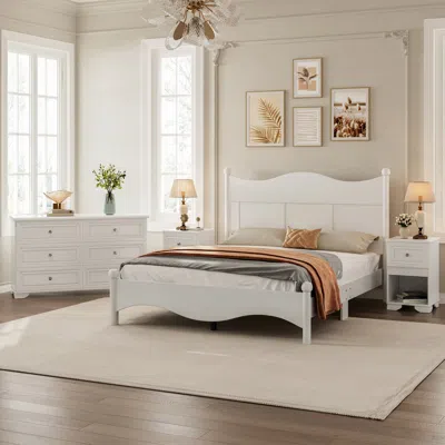 Streamdale Furniture Streamdale 4-piece Retro Bedroom Set Queen Bed, Nightstand, Dresser