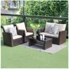 Streamdale Furniture Streamdale 4-pieces Outdoor Patio Furniture Set Pe Rattan Wicker With Brown