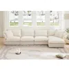 Streamdale Furniture Streamdale 4-seater Chenille Sectional Sofa With Armrests And Pillows