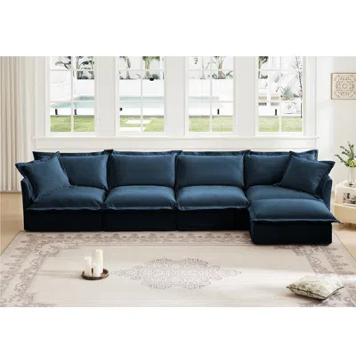 Streamdale Furniture Streamdale 4-seater L-shape Sectional Sofa, Deep Seat With Pillows