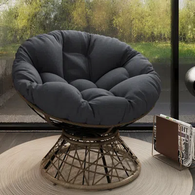 Streamdale Furniture Streamdale 40" Wicker Chair With Cushion And Cover