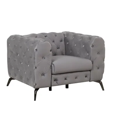 Streamdale Furniture Streamdale 40.5" Velvet Upholstered Accent Sofa