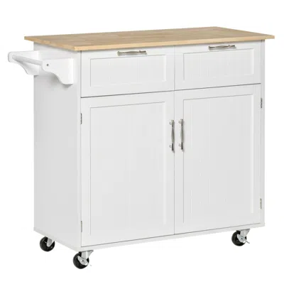 Streamdale Furniture Streamdale 41" Modern Rolling Kitchen Island On Wheels
