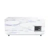 Streamdale Furniture Streamdale 42" Grey Rectangular Propane Fire Pit Table With Tank Storage